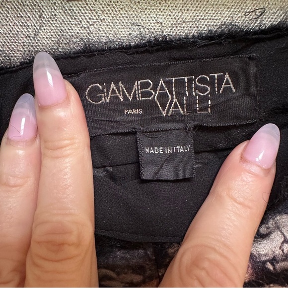 Giambattista Valli Y2K Vintage Silk and Cashmere Printed Patterned Pencil Skirt - Picture 4 of 11